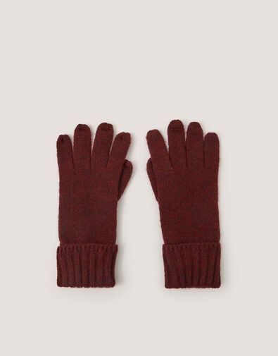 Aster Knitted Gloves, Red (BERRY), large