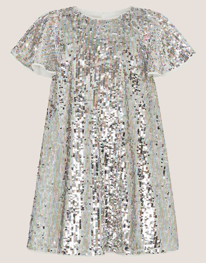 Rainbow Sequin Party Dress, Multi (MULTI), large