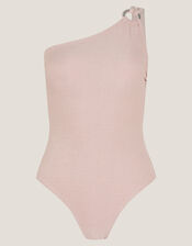 Kimi Glitter One-Shoulder Swimsuit, Gold (GOLD), large