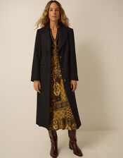Celia Wool Blend Coat, Black (BLACK), large