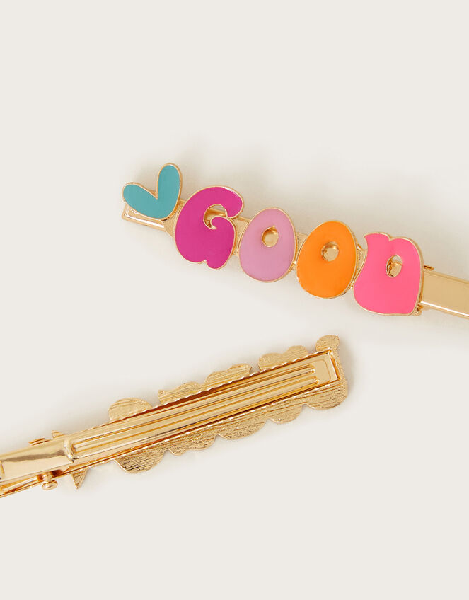 2-Pack Good Vibes Hair Clips, , large