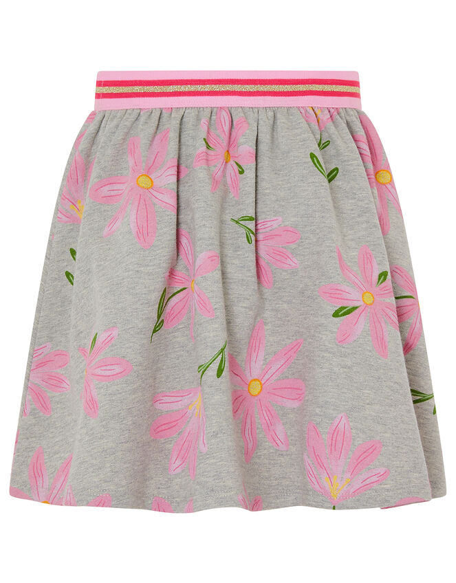 Floral Sweat Set in Organic Cotton, Grey (GREY), large