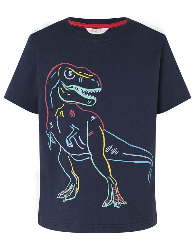 Dinosaur T-Shirt, Blue (NAVY), large