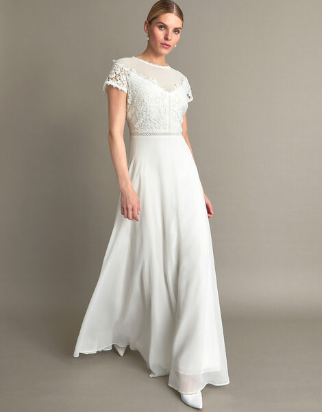 Angela Lace Bridal Maxi Dress Ivory, Ivory (IVORY), large