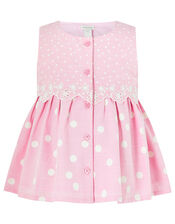 Baby Suzie Spot Top and Shorts Set, Pink (PINK), large