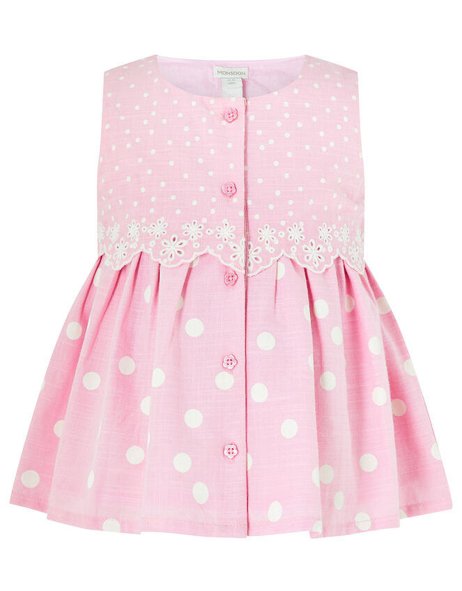 Baby Suzie Spot Top and Shorts Set, Pink (PINK), large