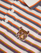 Tiger Stripe Polo Shirt, Multi (MULTI), large