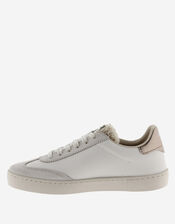 Victoria Berlin Faux Sheepskin Glitter Trainers, Silver (SILVER), large