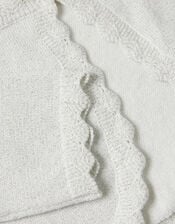 Maeve Sparkle Scallop Cardigan, Silver (SILVER), large