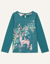 Deer Scene Top , Green (GREEN), large