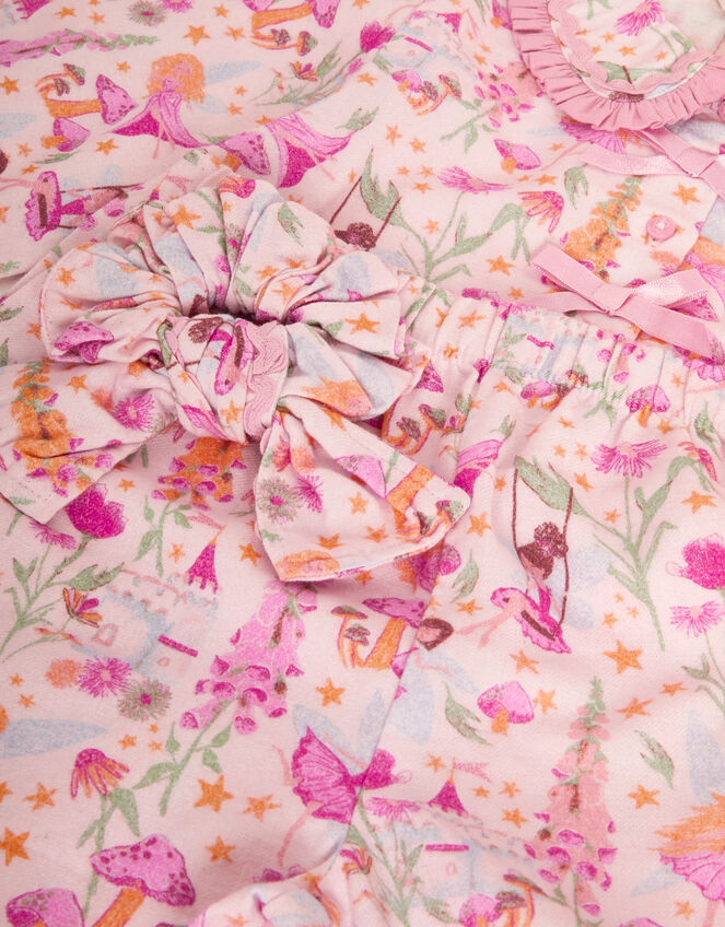 Fairy Garden Long Pyjamas & Scrunchie Set, Pink (PINK), large