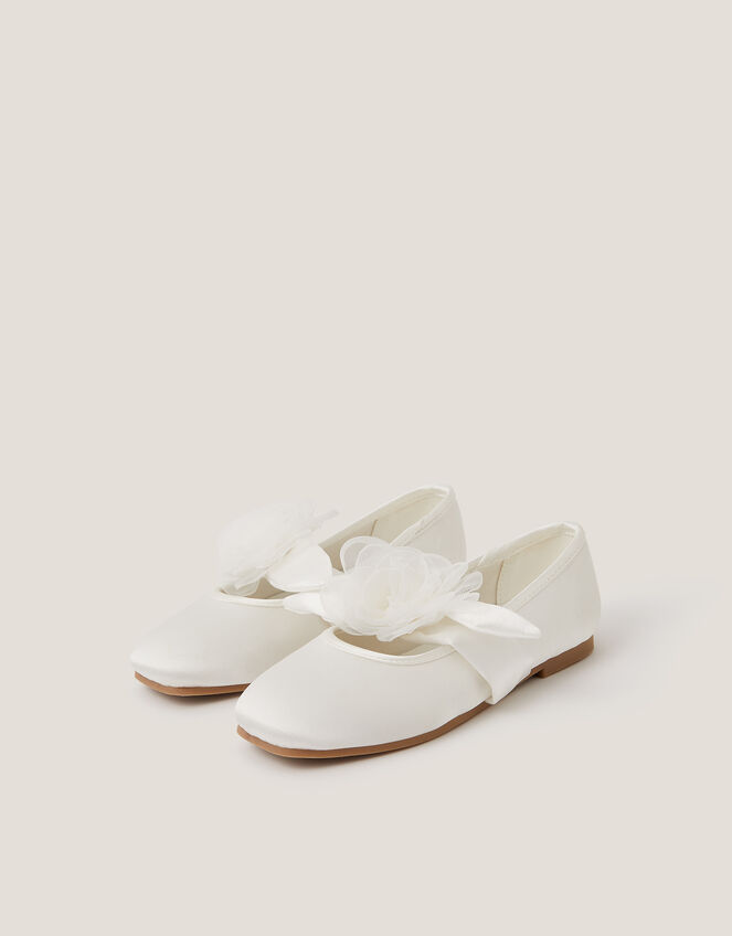 Great Description About Satin Ivory Ballet Flats