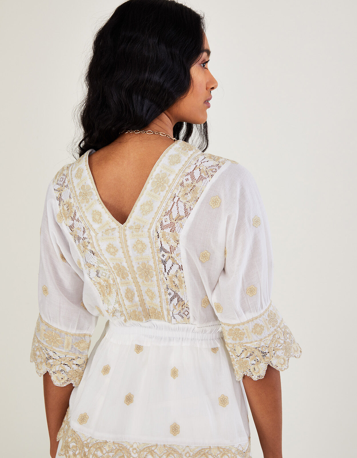Premium Crochet Overlay Top in Sustainable Cotton Ivory