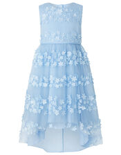 Pretty Petal High-Low Occasion Dress, Blue (BLUE), large