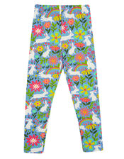 Frugi Libby Printed Leggings, Blue (BLUE), large