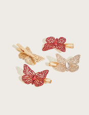 Glitter Butterfly Hair Clips Set, , large
