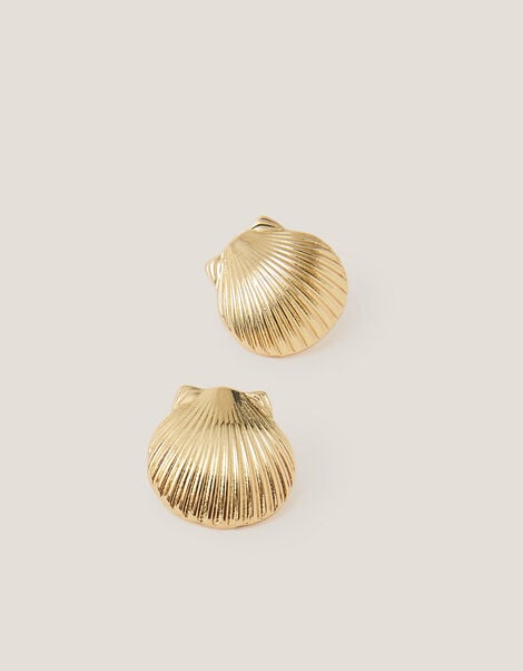 Shell Stud Earrings, , large