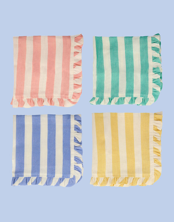 Meri Meri Stripe Ruffle Fabric Napkins 4 Pack, , large