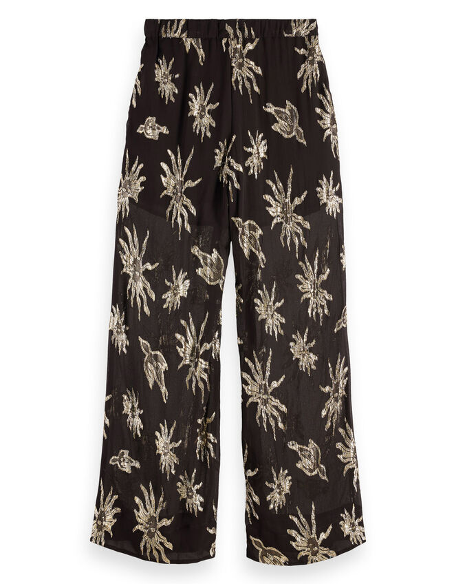 Scotch and Soda Mystic Sky Metallic Trousers, Black (BLACK), large