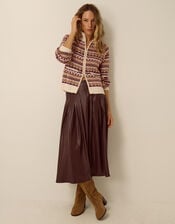 Fie Fair Isle Cardigan, Ivory (IVORY), large