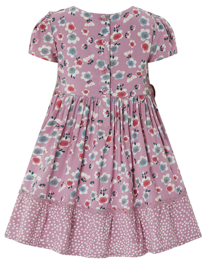 Baby Eloise Printed Dress in Sustainable Viscose Pink