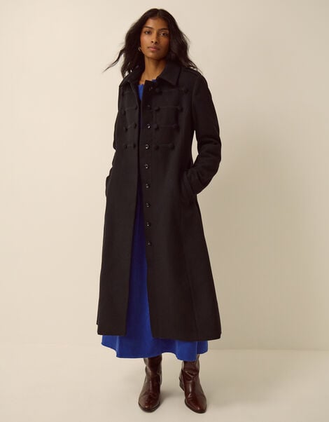 Katie Military Coat, Black (BLACK), large