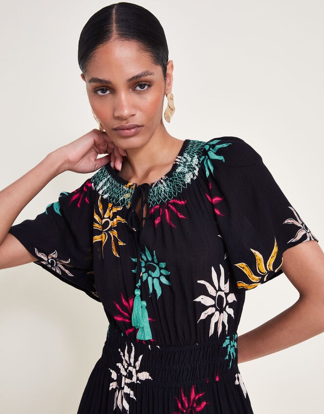 Summer Sun Dress, Black (BLACK), large