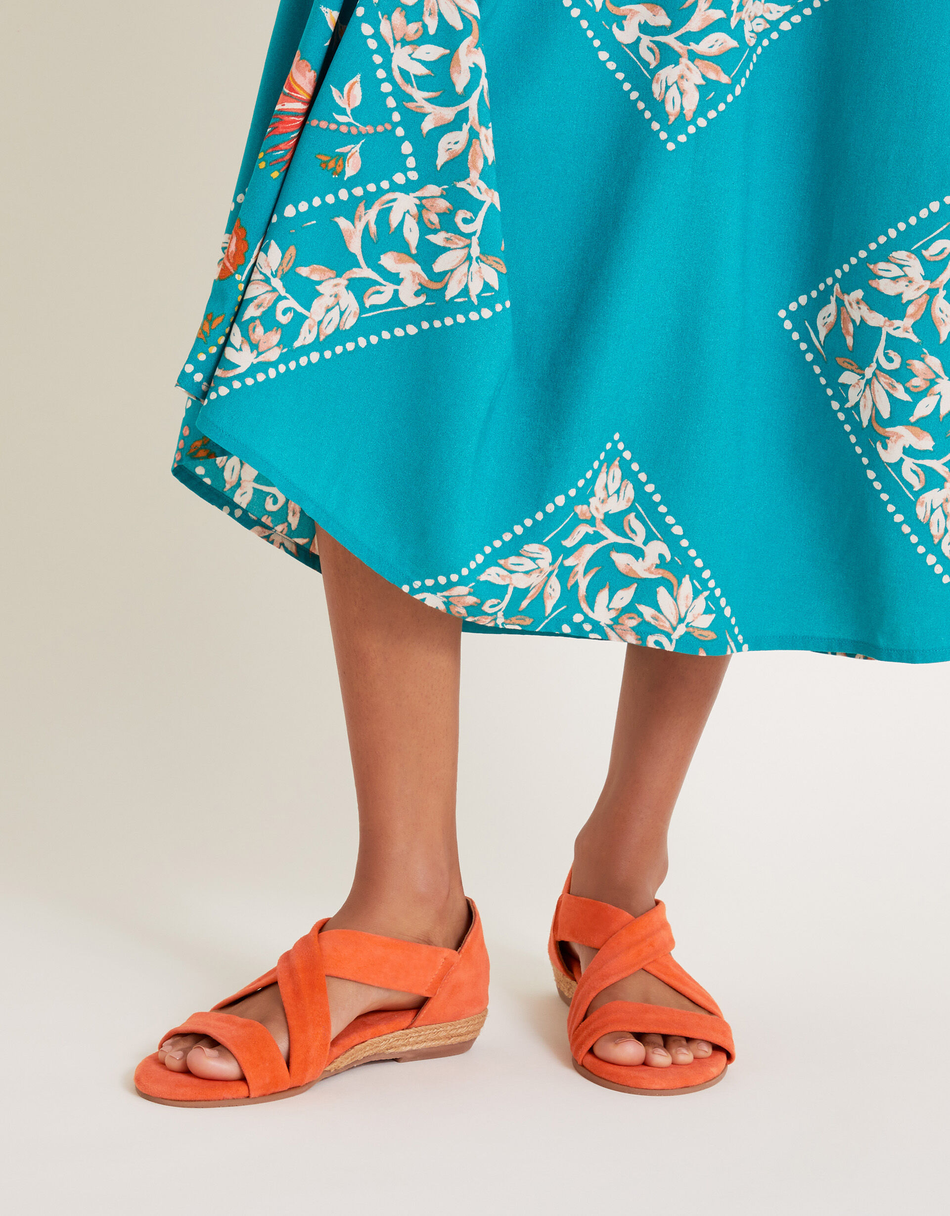 Monsoon orange shoes deals