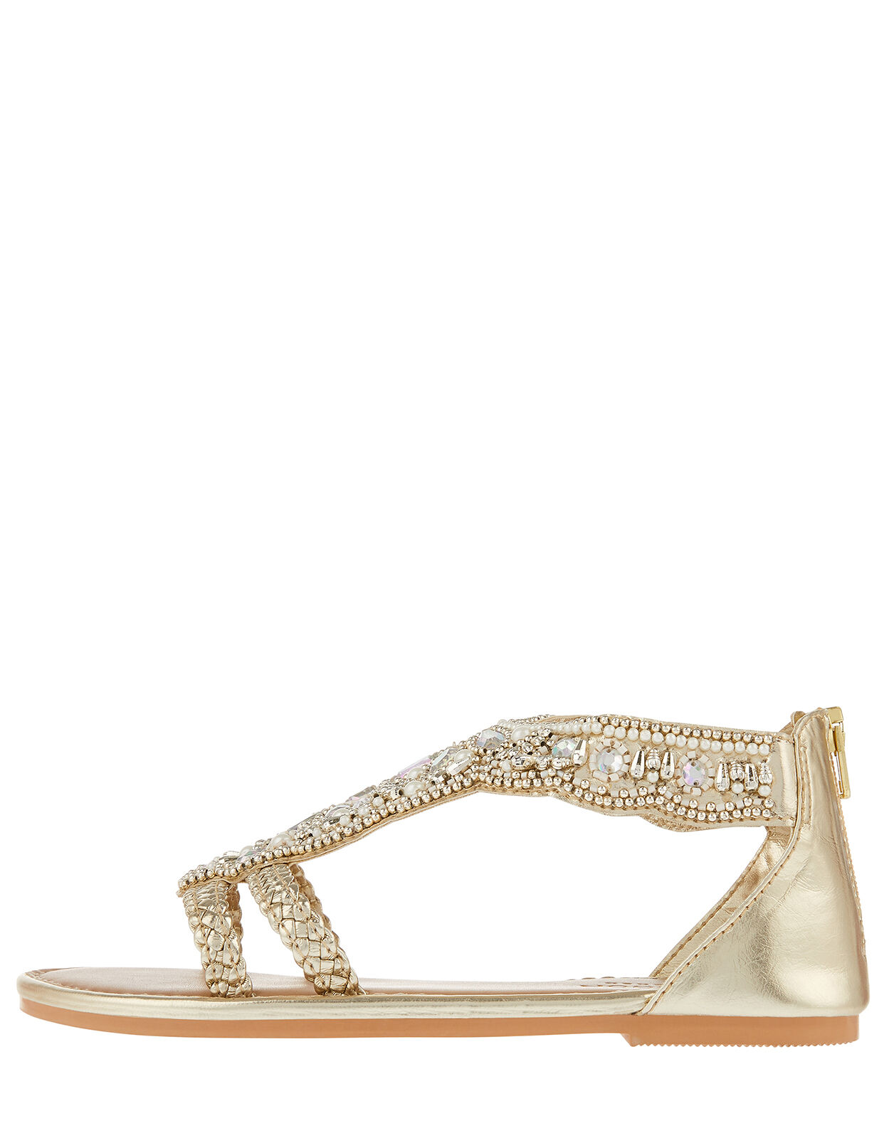 Gold gem sandals top