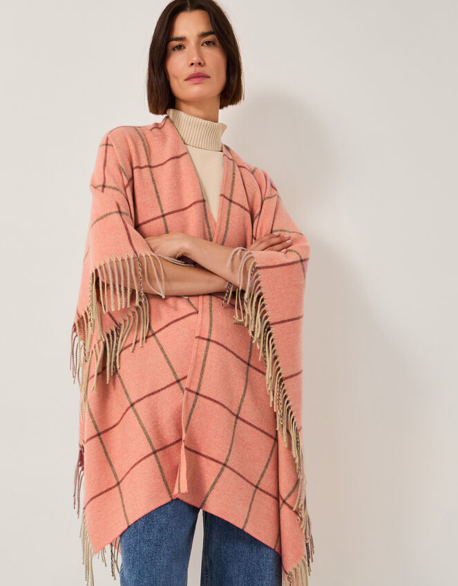 Ambi Blanket Check Shawl, , large