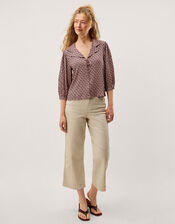 Netta Floral Print Blouse, Pink (PINK), large