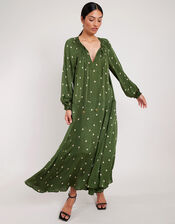 East Kamara Spot Dress, Green (GREEN), large