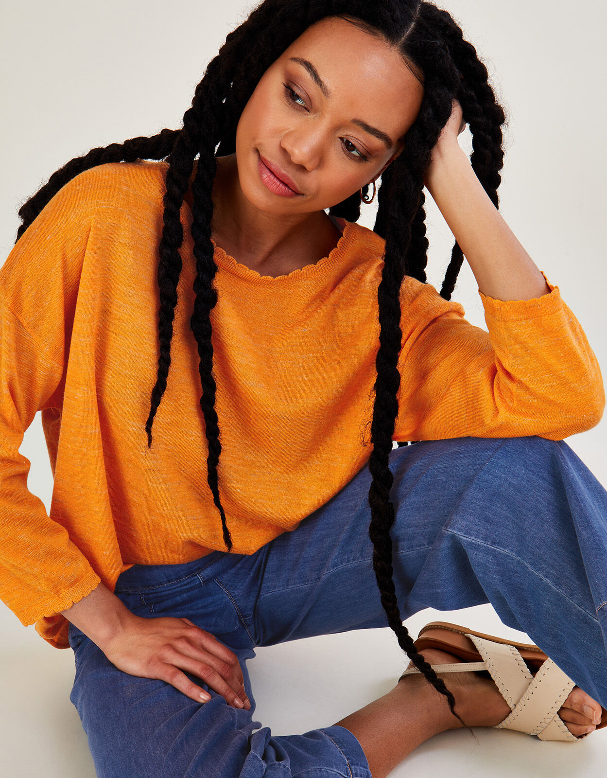 Monsoon linen jumper shop