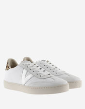 Victoria Berlin Leopard Print Trainers, Silver (SILVER), large