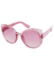 Glitter Tie-Dye Cat Eye Sunglasses, , large