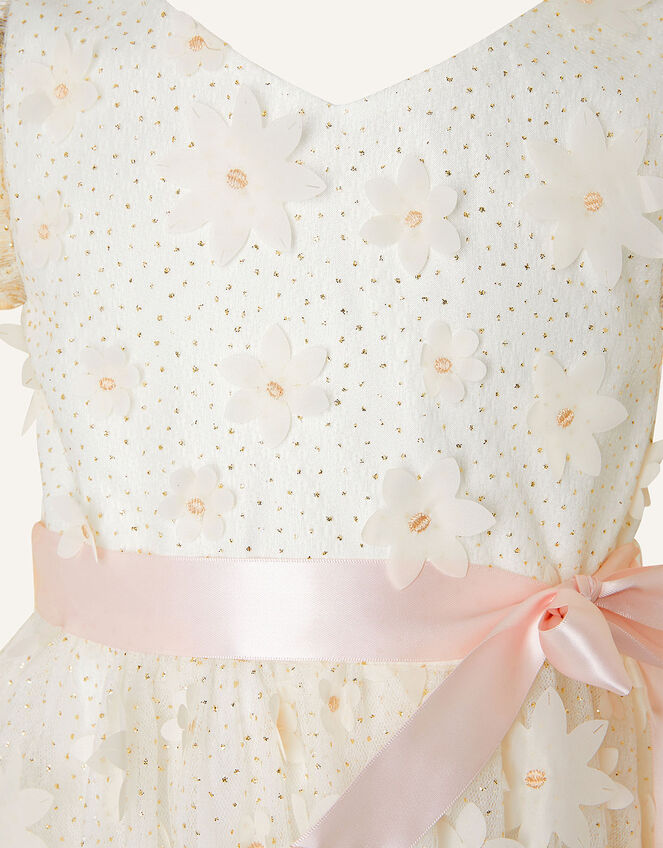 Sweet Petal 3D Hanky Hem Dress , Ivory (IVORY), large