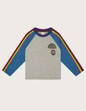 Contrast Raglan T-Shirt , Grey (GREY), large