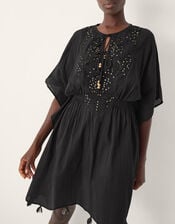 Jada Embellished Mini Kaftan, Black (BLACK), large