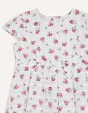 Baby Floral Bow Dress , White (WHITE), large