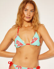 Pamela Palm Print Bikini Top, Green (MINT), large