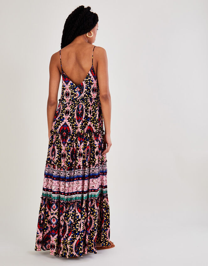 Strappy Print Maxi Dress in LENZING™ ECOVERO™, Multi (MULTI), large