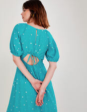 Sami Spot Print Dress, Teal (TEAL), large