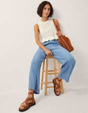 Ruby Ruffle Knit Tank Top, Ivory (IVORY), large