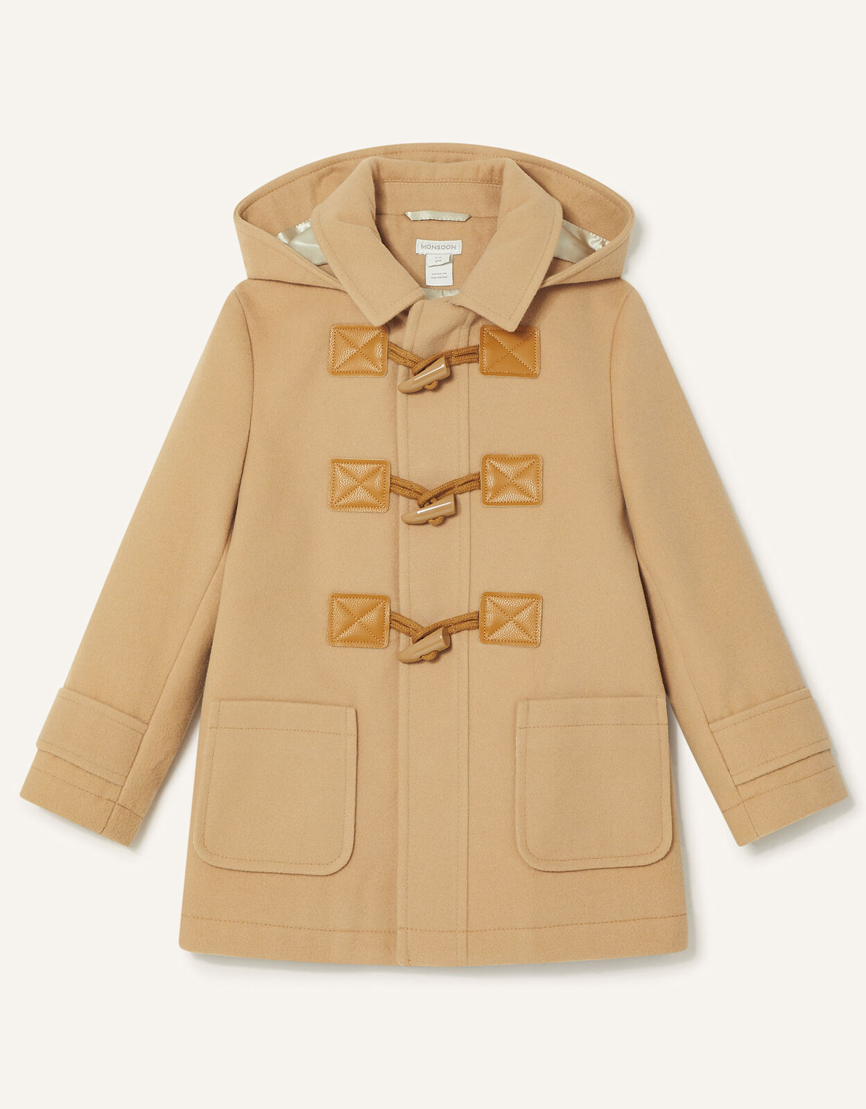 Hooded Duffle Coat Camel