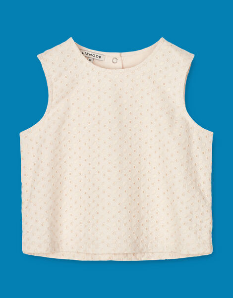 Liewood Delphia Anglaise Top, Cream (CREAM), large