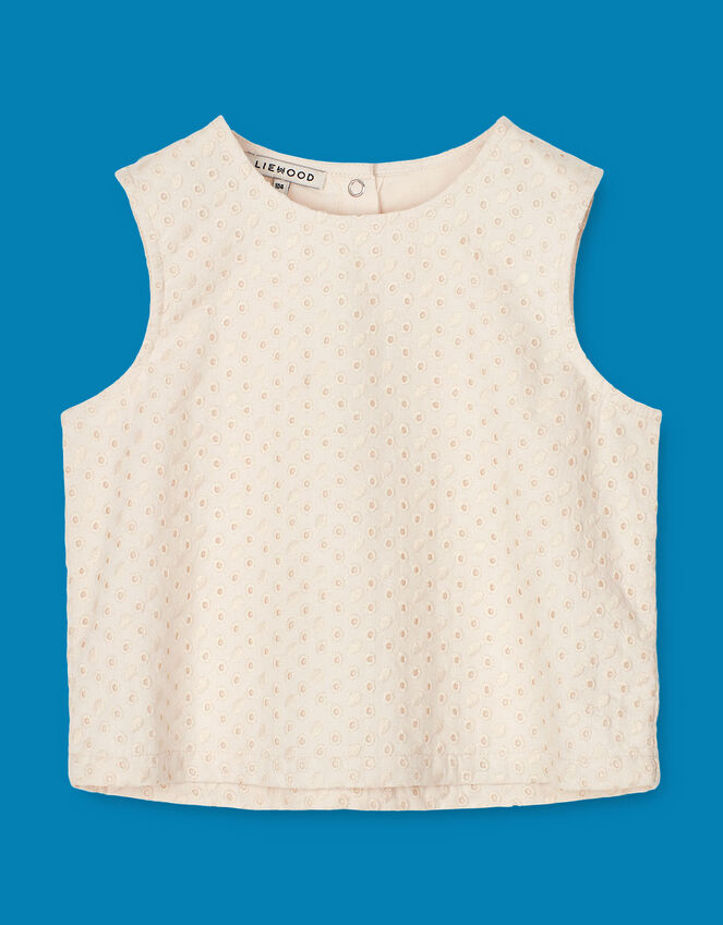 Liewood Delphia Anglaise Top, Cream (CREAM), large