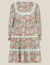Solstice Print Tiered Dress, Green (GREEN), large