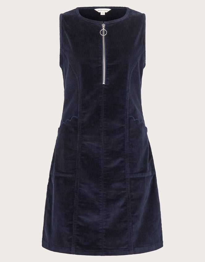 Soha Corduroy Pinafore Dress, Blue (NAVY), large