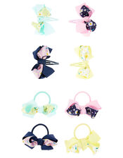 Daisy Print Bow Hair Accessory Set, , large