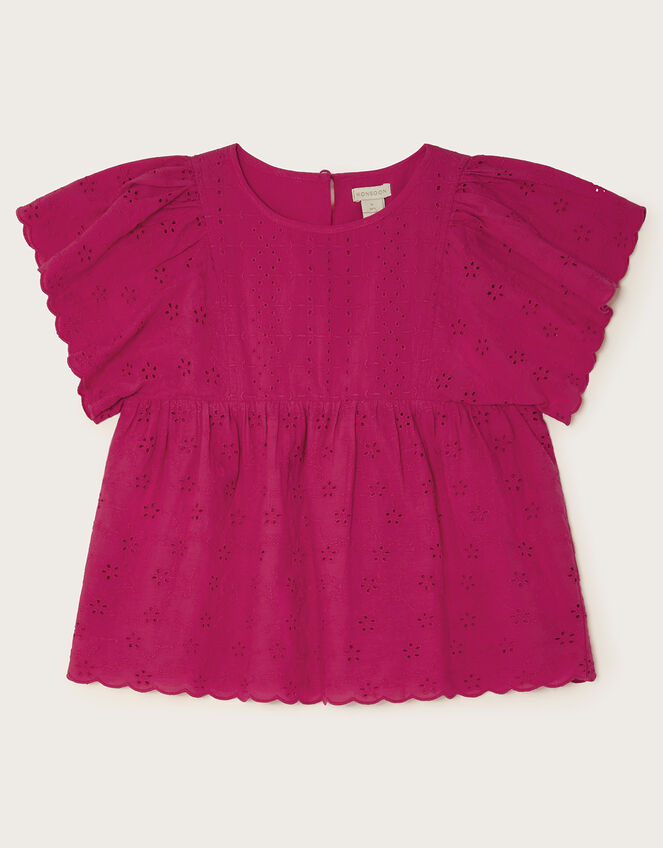 Broderie Blouse, Pink (MAGENTA), large